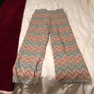 Multi-colored Chevron Palazzo Pants